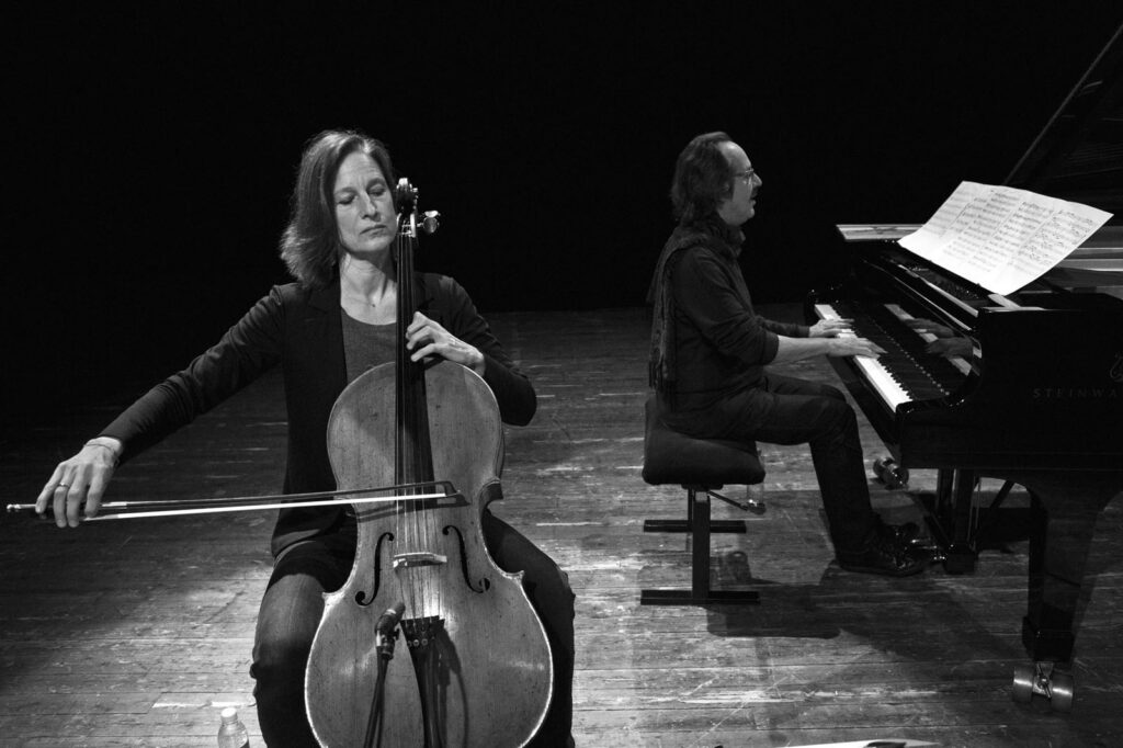 François Couturier and Anja Lechner duo Europajazz festval 2014.. Anja Lechner, François Couturier, Europajazz, la Fonderie, Jazz, Musique Classique.