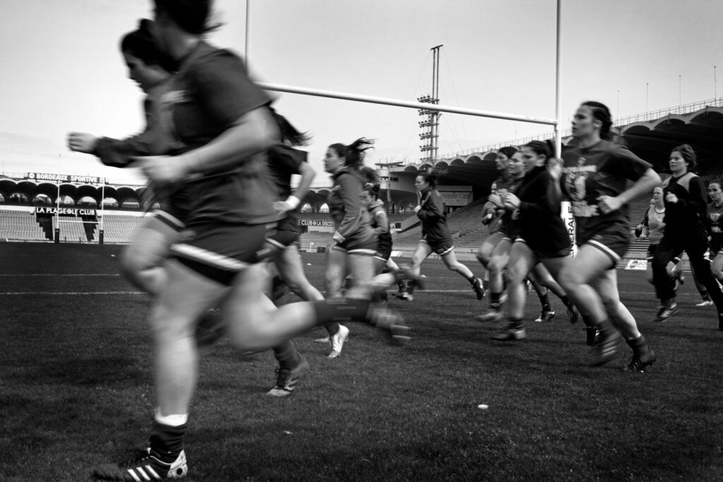 STADE CHABAN DELMAS - BORDEAUX - MATCH LIONNES STADE BORDELAIS CONTRE NARBONNE - 1 AVRIL 2018. Stade Chaban-Delmas, Rugby, Bordeaux, Rugby feminin, Female Rugby, Lionnes of Bordeaux, Les Lionnes de Bordeaux.